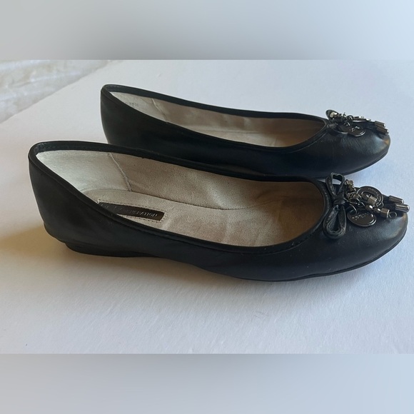 BCBGeneration Black Bow and Charm Embellished Ballet Flat shoe woman’s s… - Picture 2 of 11